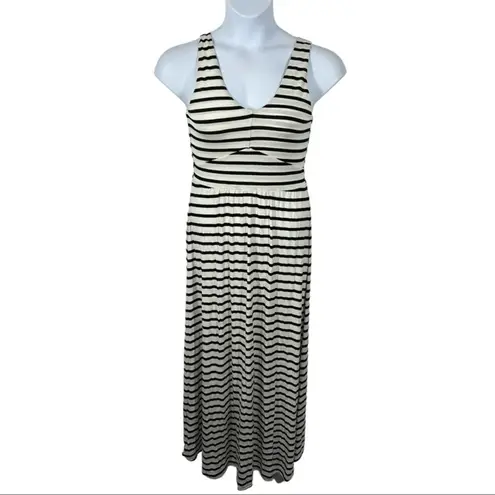 Chelsea & Theodore Black White Striped Maxi Dress Small NWT Summer Sundress