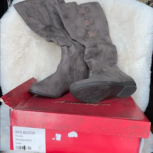 White Mountain Wide Calf Tall Boots π’ Size 5M