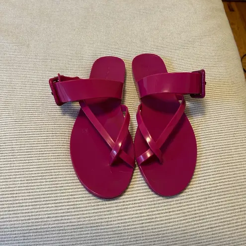 Veronica Beard Salva Jelly Slides in Magenta Pink size 10