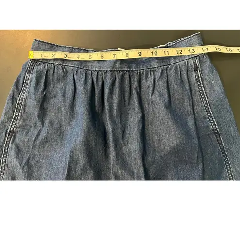 Old Navy  Women's A-Line Chambray Skirt Size S Blue Short Casual Elastic Waist - Image 6