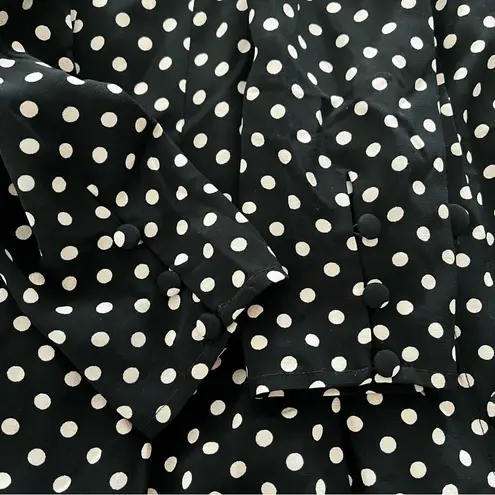 NWT, Boden Glorious British Style Polka Dot Dress Button Skirt Black Size 10
