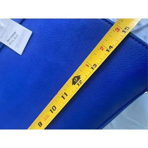 Royal Blue Faux Leather Large Women Satchel NWT