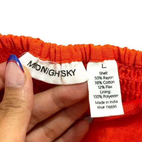 Midnight sky NWT Orange Bustier Corset Crop-top Large