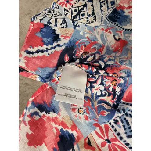 Alfred Dunner Womens Top Size 14 Button Front 3/4 Sleeve Colorful Print - Image 5