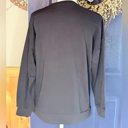 The Royal Standard Football Queen Sequin Sweatshirt size XS NWT Black