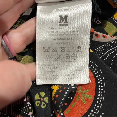 Missoni Blouse Women’s Large Silk Fall Black Floral Boho Flowy Made in Italy