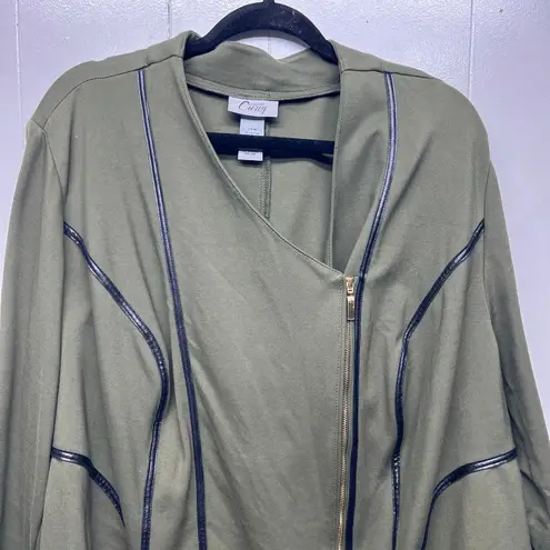 Catherines Curvy Collection Camo Green Full Zip Women's Jacket Size 28