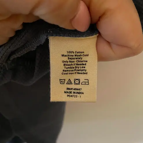 The Normal Brand Blue Henley Thermal Long Sleeve Shirt Dress Women's size XS