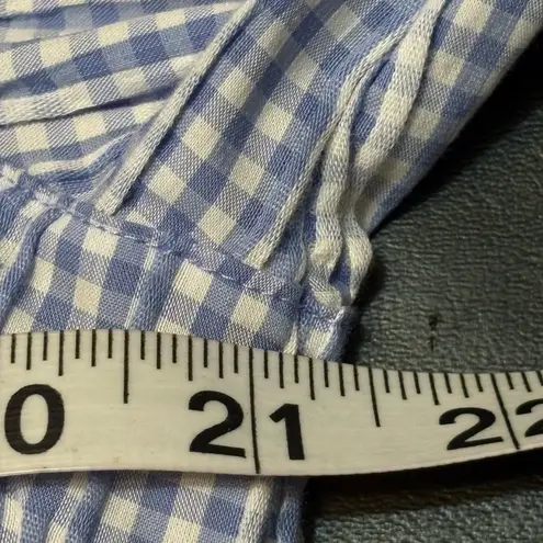Foxcroft Blue & White Check Collared Dress Women Size 12