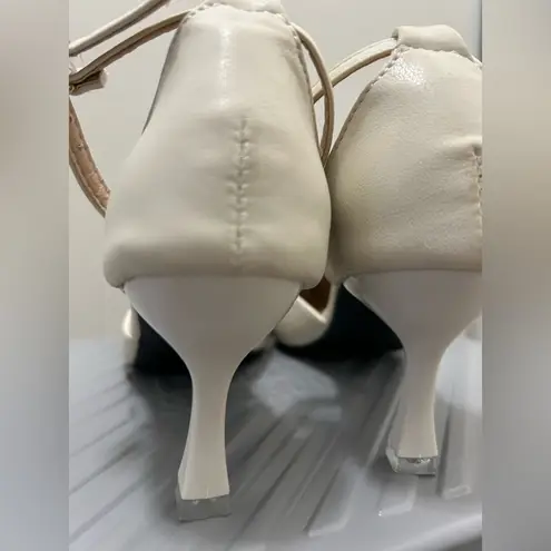 Pointed Shoes Bow Knot Apricot Single Tie Women Dress Shoes Size 7