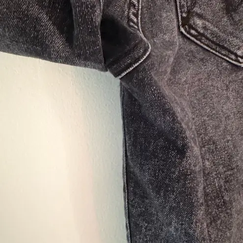 MOTHER the Insider Crop Step Fray in Train Stops Size 25 Denim Ankle Jean Black