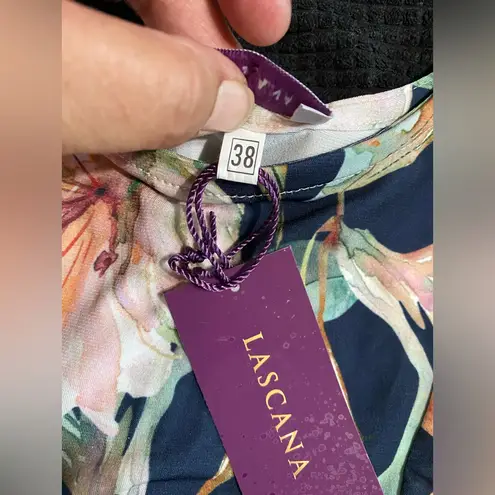 Lascana Blue/Pink/Green Floral Tank Dress Maxi Straps Size 38 (6) Blue