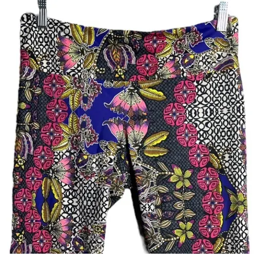 Onzie Pants Womens Medium Large Multicolored Koh Tao Floral Cropped Leggings Gym