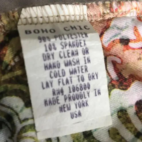 new Boho Chic ❤︎ Romantic Artsy Floral Print Draped Halter Top ❤︎ Pin Up Chic L Size L