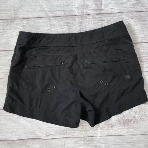 Athleta black swim shorts w/zipper pockets S women