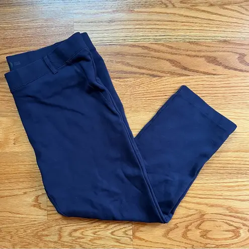 Betabrand Crop Classic Dress Pant Yoga Pants in navy blue size large