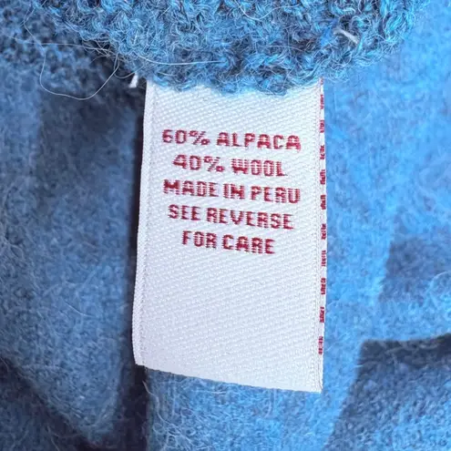 Beyond Threads Women's Teal Blue Alpaca Wool Top And Open Front Vest Boho Set M Size M - Image 5