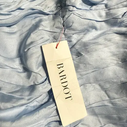 Bardot Quinn Ruched Minidress Women's Sz 6 Sky Blue Sleeveless NWT