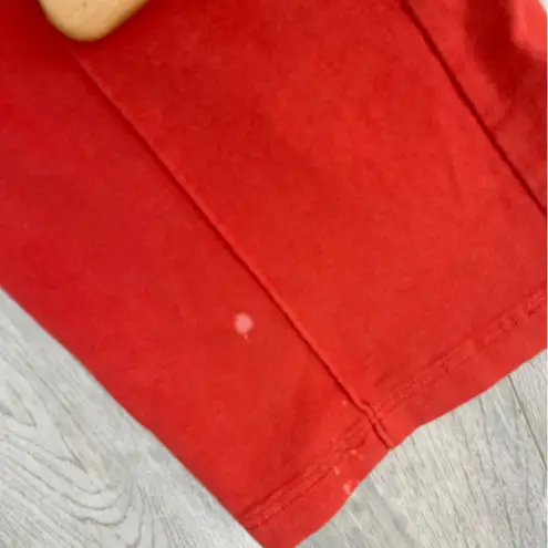 Y2K Peace Sweatpants low rise rhinestones flare womens Orange (small) vintage