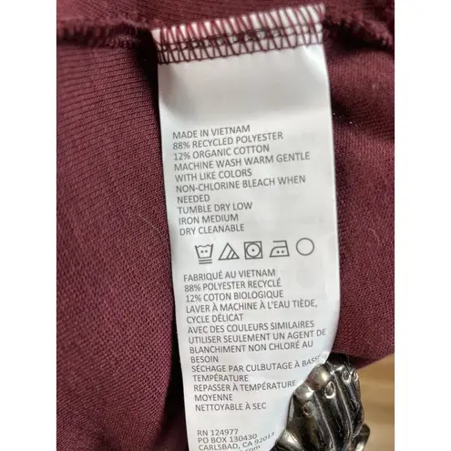 prAna Anillio Active Wear Top Womens Lg Maroon Terry Cloth Sleeveless Yoga