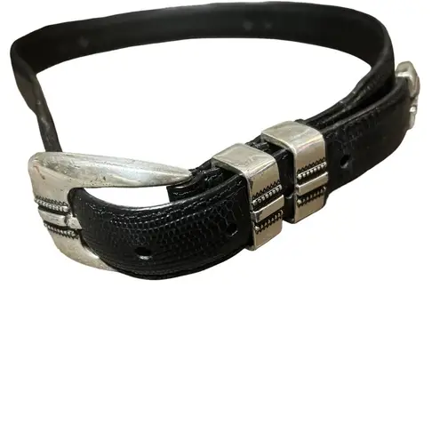 Men's Unbranded Black Leather Belt Size 34