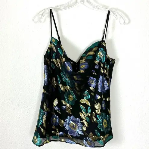 Revolve  Lovers and Friends Sleeveless Blouse Cami Metallic Floral Multi Small