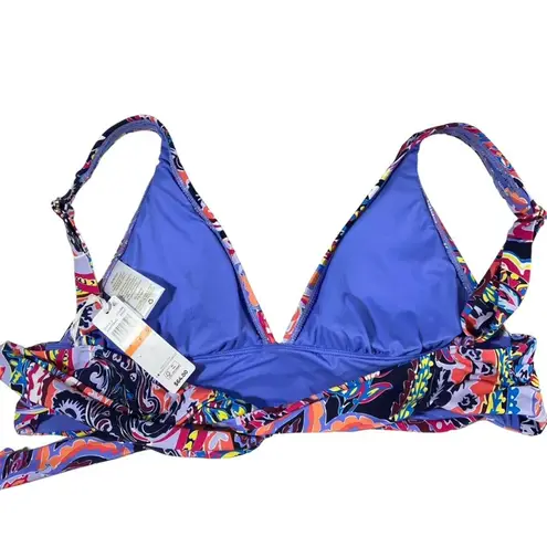 Anne cole  NEW $64 Women's Abstract-Print Shirred Bralette Bikini Top S