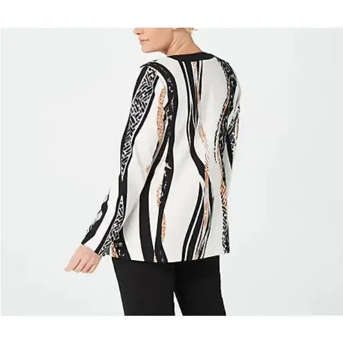 Dennis Basso Printed Luxe Crepe Jacket Size 4 NWOT