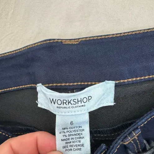 Workshop Republic Clothing WORKSHOP Republic Womens Size 6 Darkwash Skinny Jeans Ankle Stretch Modern