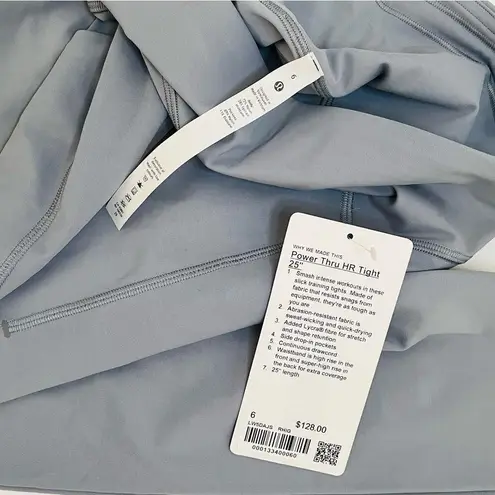 Lululemon ⭐️NWT  Power Thru High-Rise Tight 25” Rhino Grey