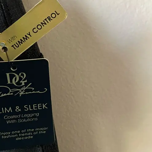 Diane Gilman NWT DG2 by Slim & Sleek Tummy Control Coated Leggings (Black) - XS