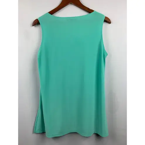 Slinky Brand Sleeveless Aqua Tank Top M