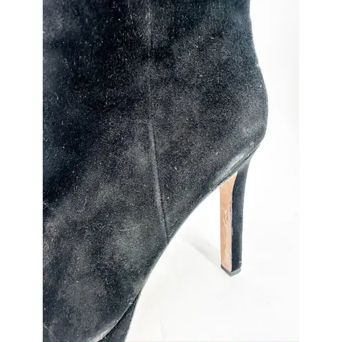 Veronica Beard Dali Black Suede Stiletto Heel Booties Size 8.5M