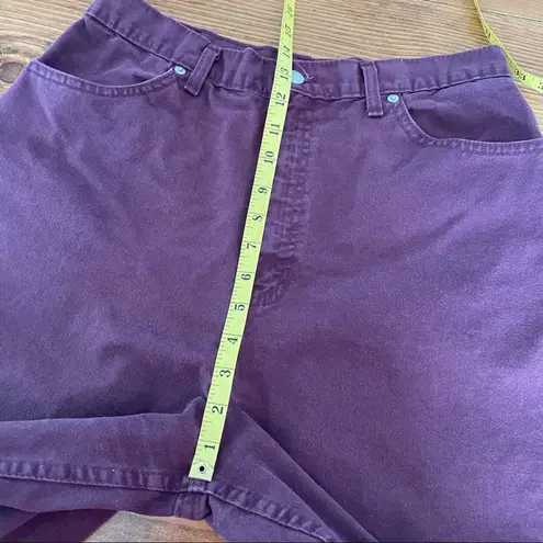 Purple High Waisted Shorts 90s Vintage Mom Style Eggplant Size 30