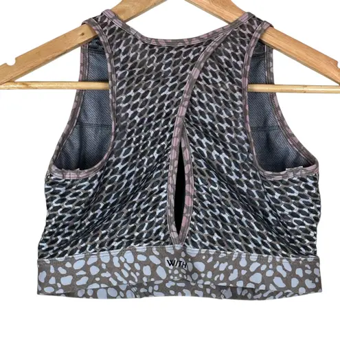 Peloton Wear It To Heart Sports Bra Womens M Animal Print Crop Activewear