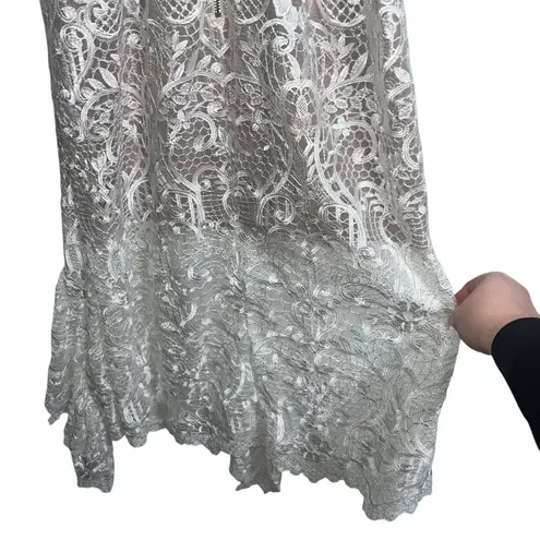 Bronx and Banco NEW NWOT Tiffany Blanc Lace Midi Dress In White