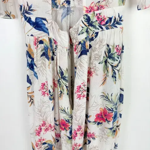 American Eagle NWT  Floral Kimono Romper Dress Botanical Maxi Size 2 NEW