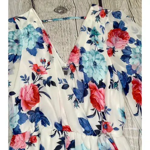 Bailey blue White Floral Romper