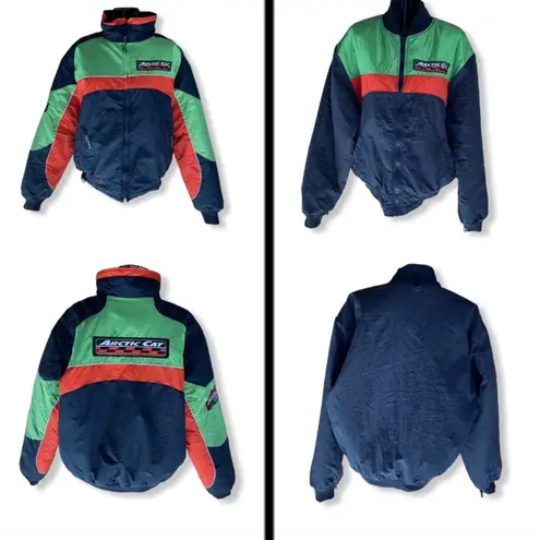 Vintage Arctic Cat Snowmobile Women's ZL Short Jacket Size Large Black