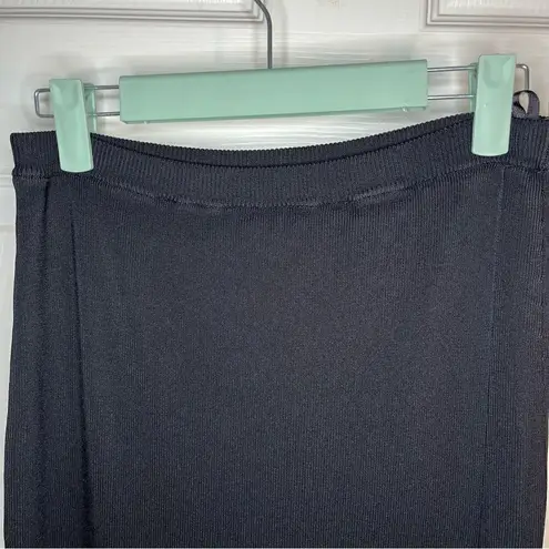 Cyrus Knit Faux Wrap Pencil Skirt Mini Black S