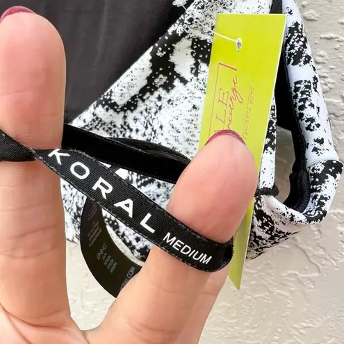 Koral python set bra and leggings gym workout black white small / medium