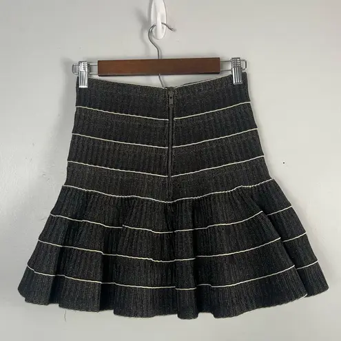 Pleasure doing business drop waist black tan skirt size small Y2K