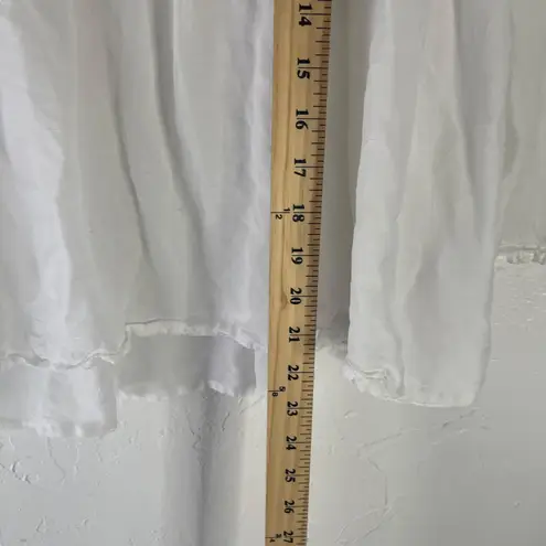 Revolve Maven West Women's Size XS White Sheer Ruffle Flowy Tiered Blouse