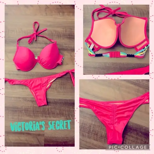 Victoria's Secret Victoria’s Secret halter Bikini top with thong bikini bottom top 36D bot… - Image 2