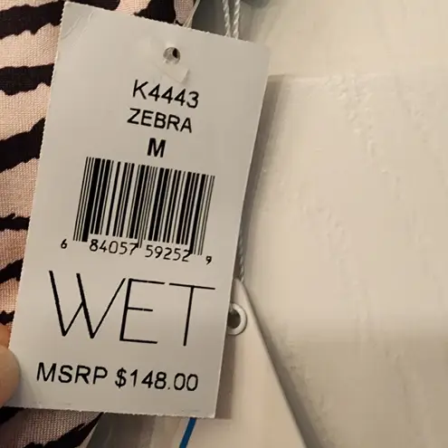 Wet Swimwear Seychelles Grecia Zebra Print Tan & Black One Piece Size Medium