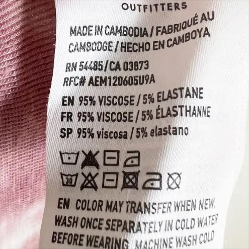 American Eagle  Pink and Purple Tie Dye Print Short Sleeve Tee T-Shirt Size Small