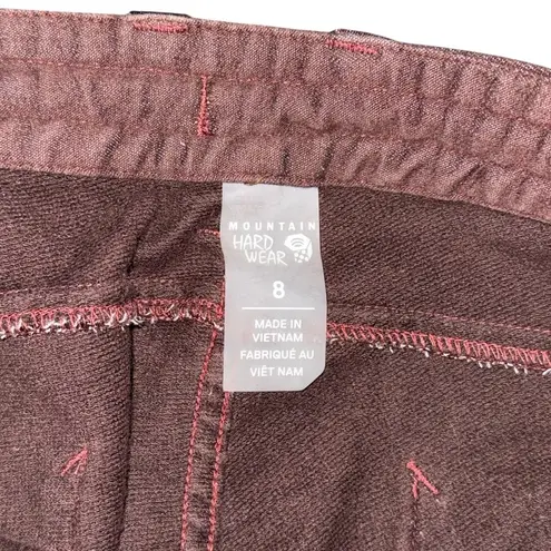 Mountain Hardwear Ayla Pants Size 8 Woodsmoke Brown Brushed Terry Jogger 1832171