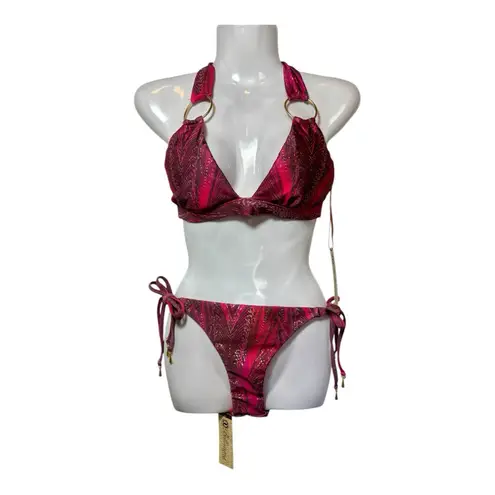 BELLISSIMA SWIMWEAR Montecarlo Pink Halter Bikini Top