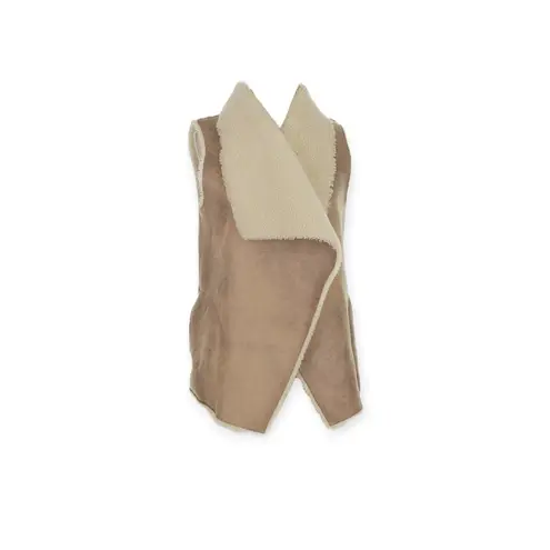 Velvet Graham and Spencer š Ulio Chic Vegan Suede Sherpa Vest š Tan Cream šXS