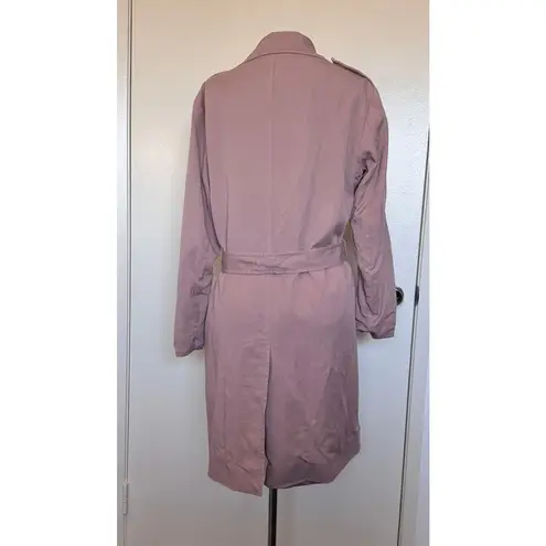 All Saints Bexley Mac Trench Coat in Rose Pink Size Medium